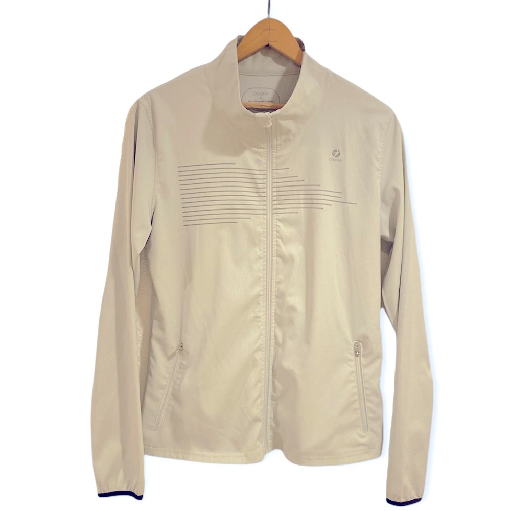 Oiselle lightweight reflective ripstop Running jacket. Size 6